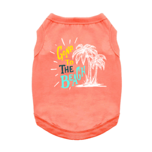 Gone To The Beach Dog Tank Top - Coral